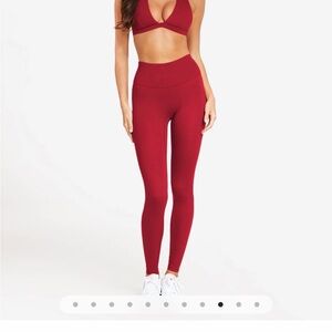 High-Rise Wine Seamless Leggings for Women